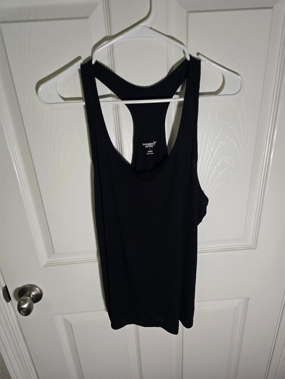 Old Navy Active Womens Go-Dry Racerback Black Tank Top Large